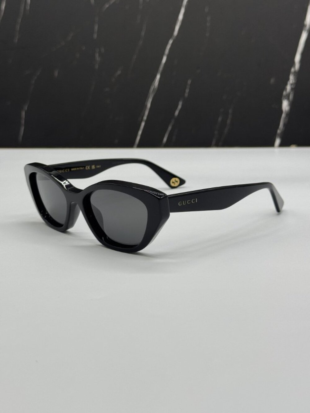 NEW GUCCI GG1638S 001 SUNGLASSES BLACK WOMEN EYEWEAR - Picture 7 of 10